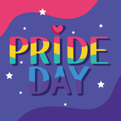 pride day lettering card
