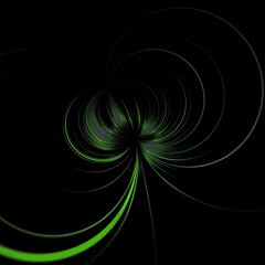 intricate pattern emerald green shades on a dark background