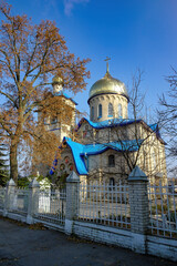 Scenic view of St. Pantaleon Church in Sumy, Ukraine