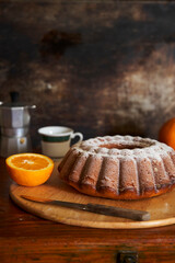 ciambella all'arancia per colazione