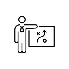 Strategy Presentation icon in vector. logotype