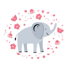 Nature Africa Animal Elephant Zoo Childish Safari