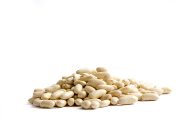 White beans rich in minerals and source of protein. Copy space.
