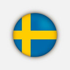 Country Sweden. Sweden flag. Vector illustration.