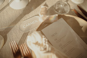 wedding menu