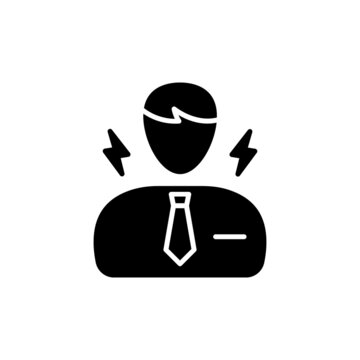 Angry Boss Icon In Vector. Logotype