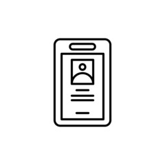 Id Card icon in vector. logotype