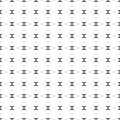 Square seamless background pattern from black zodiac gemini symbols are different sizes and opacity. The pattern is evenly filled. Vector illustration on white background