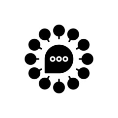 Viral Marketing Management icon in vector. logotype