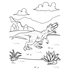 Dinosaur coloring pages for kids