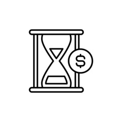 Time Is Money icon in vector. logotype