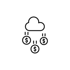 Money Rain icon in vector. logotype