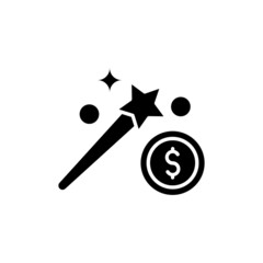 Money Wizard icon in vector. logotype