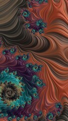 Fractal Graphical Abstract Art Background Texture,Colorful Geometrical Artwork Poster,Modern Conceptual Print,3D Rendering
