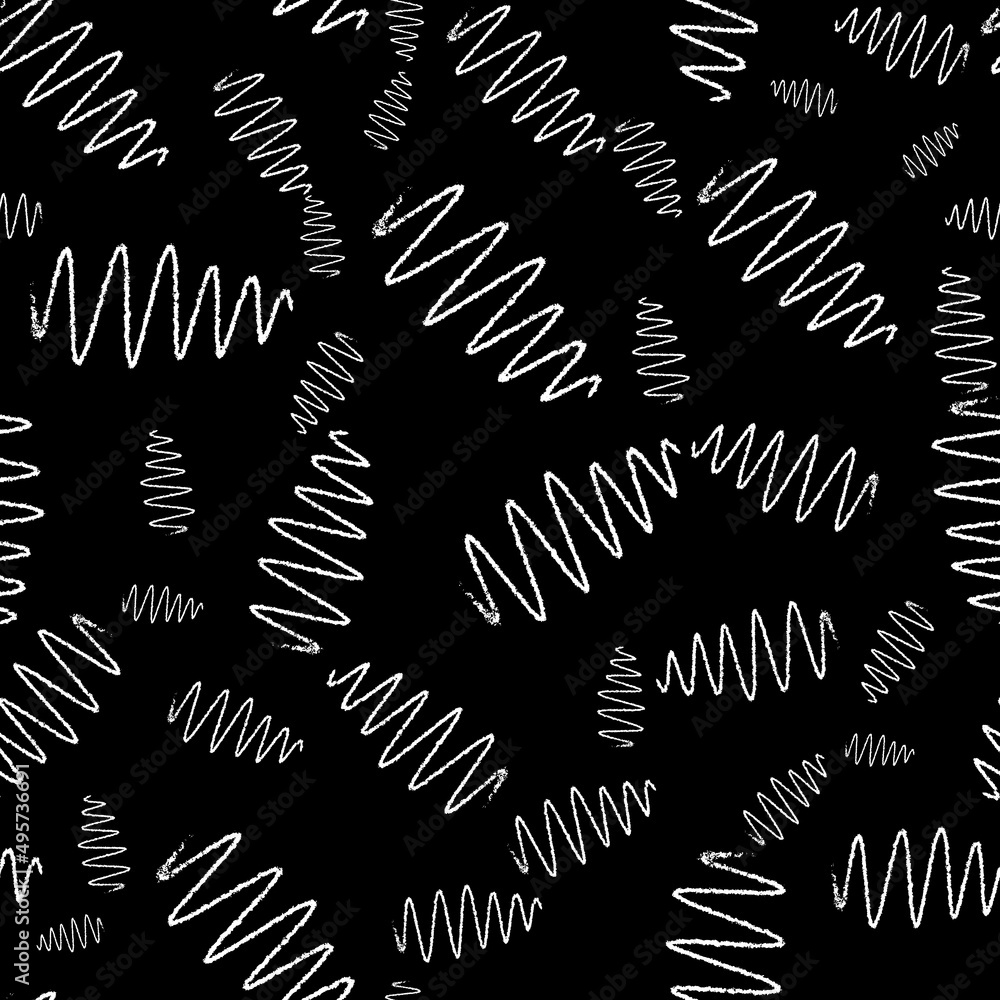 Poster black and white abstract textured pattern vector seamless repeat pattern print background