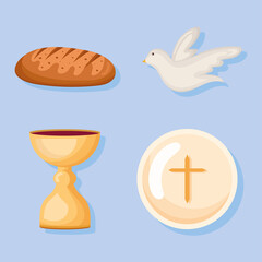 four first communion icons