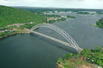 Beautiful shot of the Adomi Bridge in Ghana