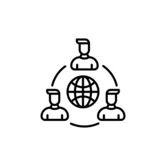 Teamwork Communication icon in vector. logotype