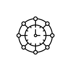 Time Network icon in vector. logotype