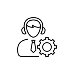 Support Management icon in vector. logotype