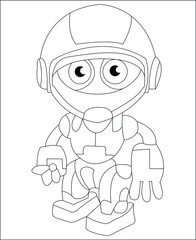 among us coloring page coloring book page coloring book page for kids line art vector art
