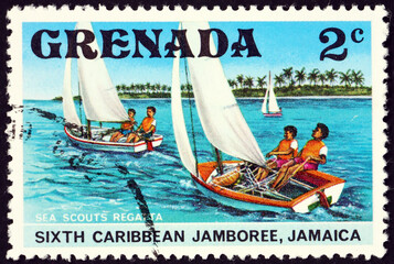 Postage stamp Grenada 1977 boy scout regatta