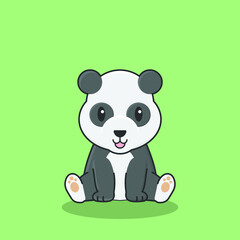 panda drawing chinese character bear asian vector pet cartoon bamboo element animal pattern cute art