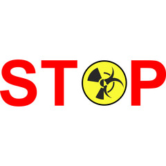 Stop biological and chemical weapons. Vector flat image.