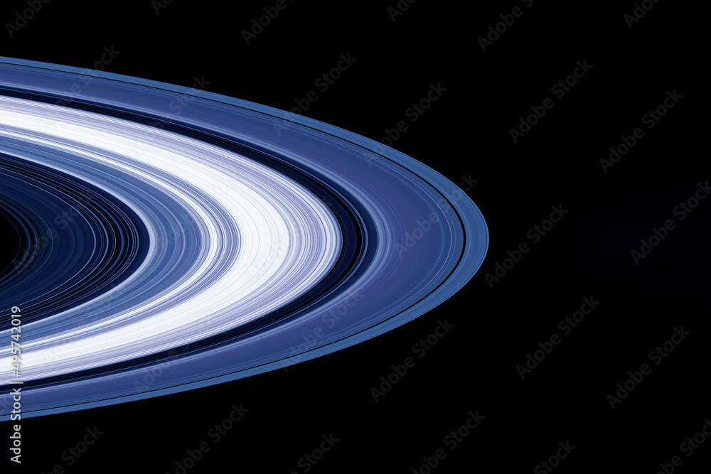 Wall mural rings of saturn on a dark background. elements of this image furnished by nasa