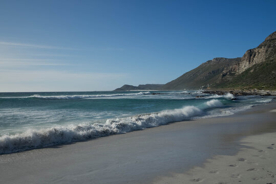 Beautiful view of the sandy beach in Scarborough Town, Western Cape