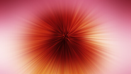 Fototapeta premium Abstract blurred background orange radial lines on pink.