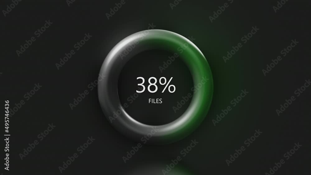 Poster neon colour circle counter on black background with counting from 0 to 100 percent. motion. ring fil