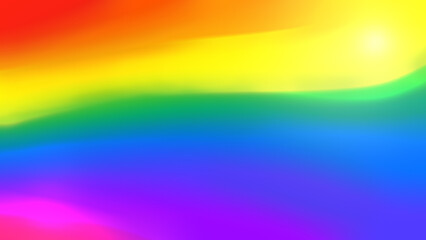 Soft and blurred rainbow colored abstract background. Gay pride and LGBT movement flag concept. Bright and dynamic multi-colored background in 4k resolution. Vibrant colors. Copy space.