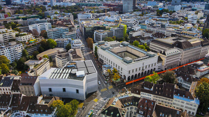 Art museum of Basel Switzerland from above