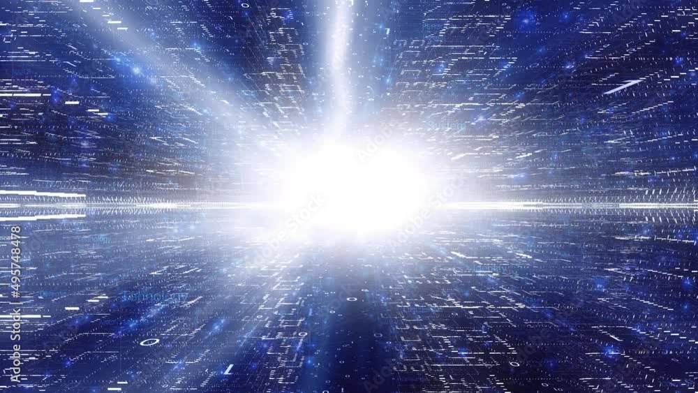 Aufkleber digital technology cyberspace city network loop animation