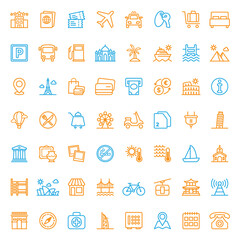 Set of travel icons. Vector illustration