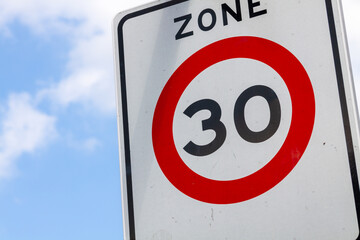 German road sign - start of a 30 km/h zone