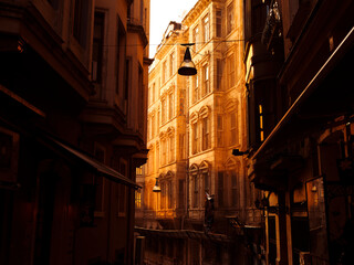 Fototapeta premium historical building background at sunset
