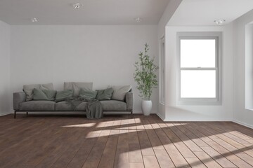 Modern interior design. 3D illustration