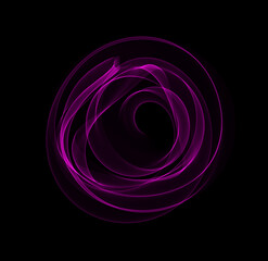 Round abstract figure. Bright transparent air element