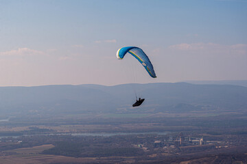 paragliding outdoor on-mountain in nature