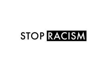 Stop Racism. Potest action poster, banner or background concept illustration. Say no to Racism