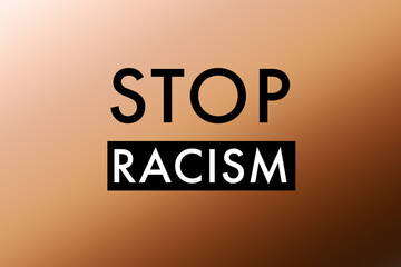 Stop Racism. Potest action poster, banner or background concept illustration.