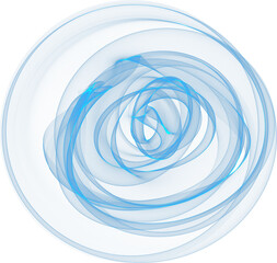 Round abstract figure. Bright transparent air element