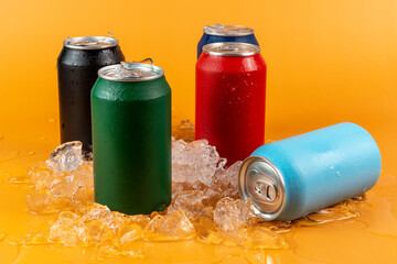 Several color aluminum can