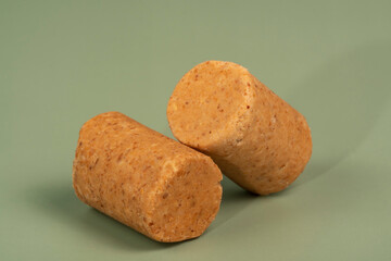 Peanut candy on a green background, eat in June Parties