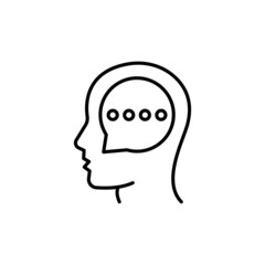 Thinking icon in vector. logotype