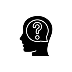 Doubt icon in vector. logotype