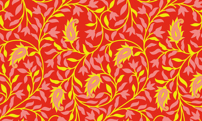 Seamless pattern with stylish detailed watercolor paisleys. use for any kind of print design