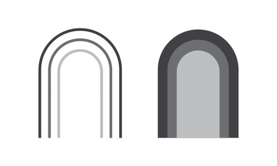 Arch, Arch Vector, Arch Icon, Monochrome Arch, Curved Shaped, Modern Arch, Vector Illustration Background